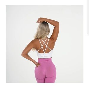 NVGTN White Flourish Seamless Bra